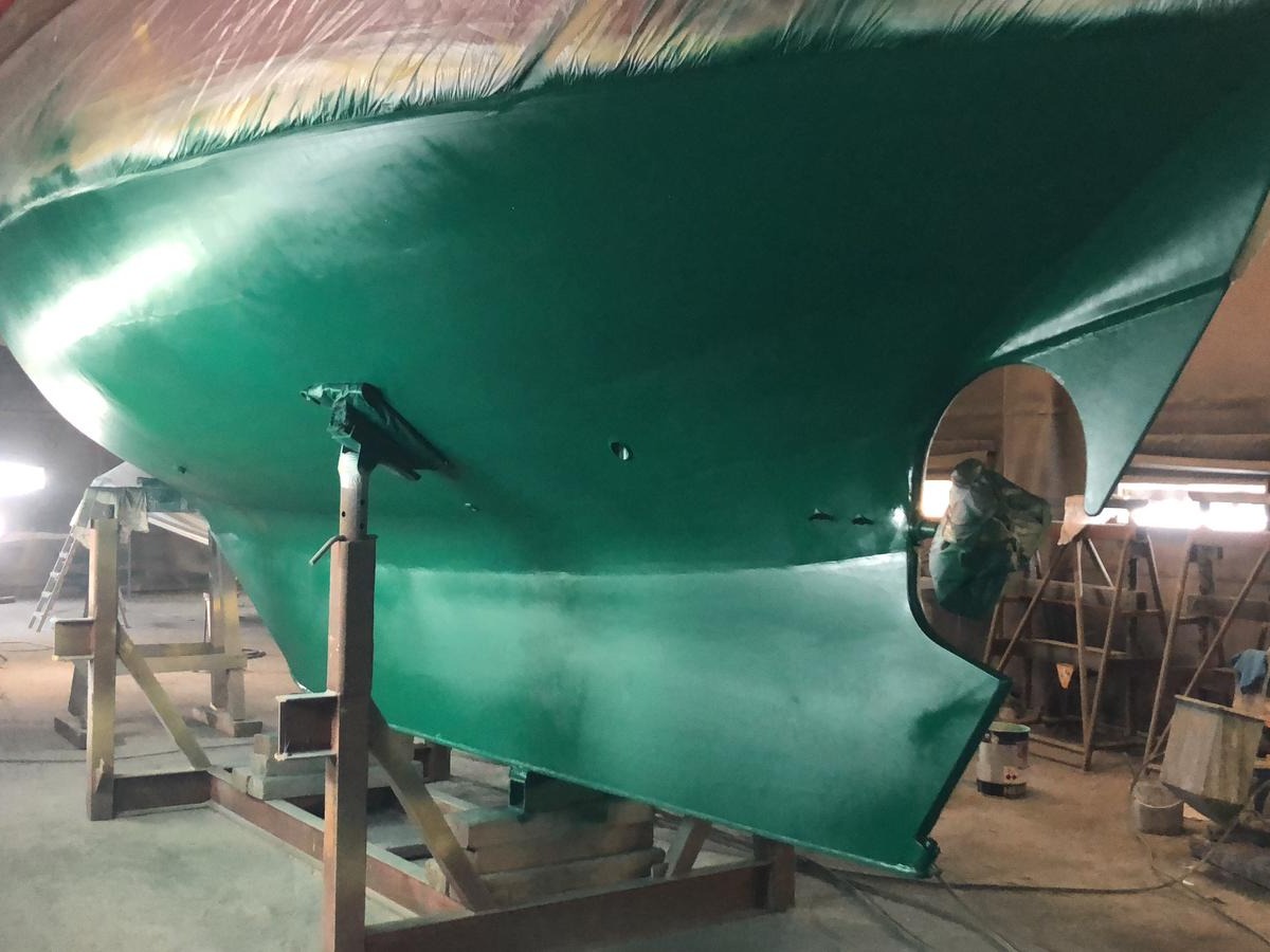 Antifouling-Schichtstärken-Indikator auf dem Unterwasserschiff
